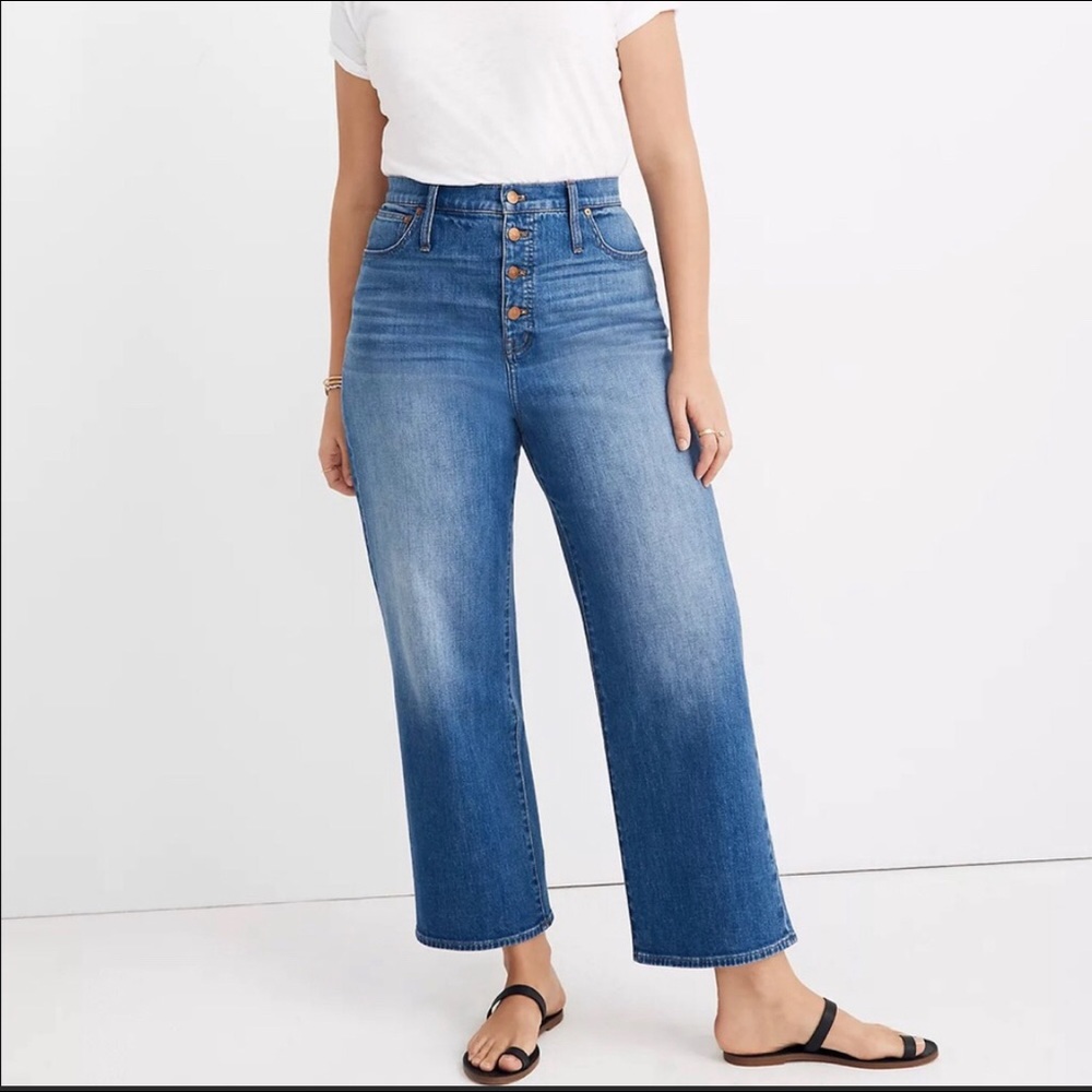 NWT Madewell Slim Wide-Leg Crop Size 33